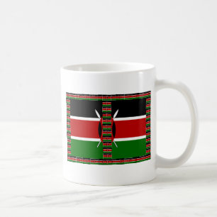 Kenya Nahtlose Miniaturflaggen Grenzrahmen Kunst Tasse