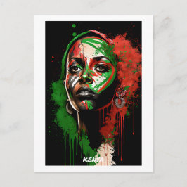 Kenya Postcard - Künstlerisches Portrait - Welt de Postkarte