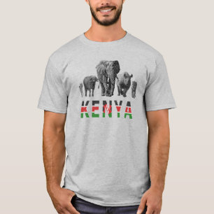 Kenya Pride Big 5 Wildlife für kenianische Fans T-Shirt