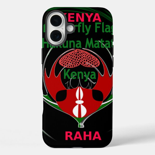 Kenya Raha Hakuna Matata Case-Mate iPhone Hülle (Rückseite)