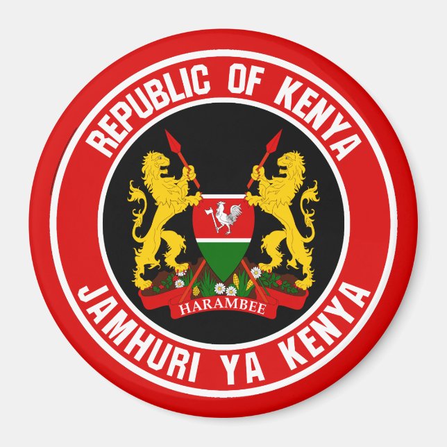 Kenya Round Emblem Magnet (Vorne)