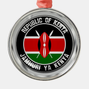 Kenya Round Emblem Ornament Aus Metall