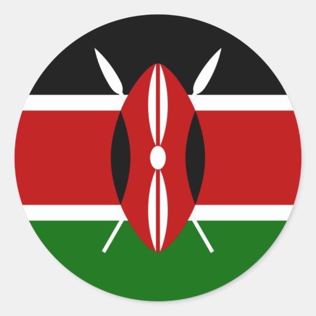 Kenya Runder Aufkleber (Vorderseite)