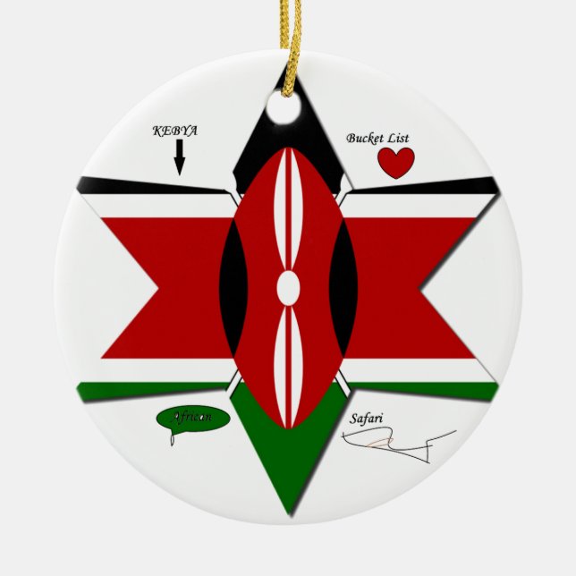 Kenya Safari Keramikornament (Vorne)