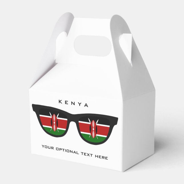 Kenya Shades benutzerdefinierte Text- und Farbfavo Geschenkschachtel (Vorderseite)