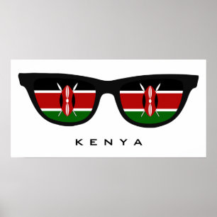 Kenya Shades benutzerdefinierte Text- und Farbpost Poster