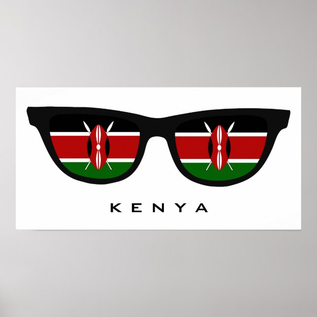 Kenya Shades benutzerdefinierte Text- und Farbpost Poster (Vorne)
