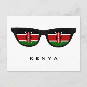 Kenya Shades benutzerdefinierte Text- und Farbpost Postkarte