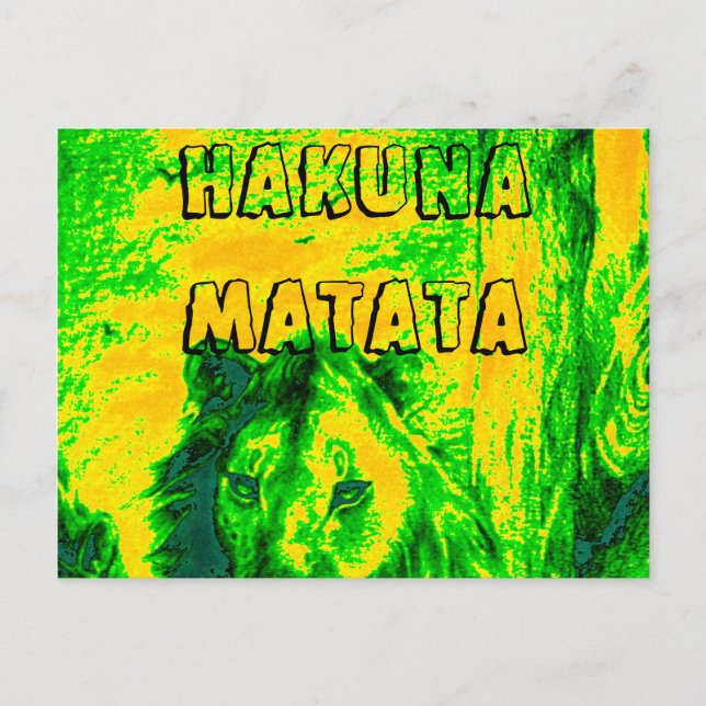 Kenya Simba Lion Mara Safari Postkarte (Vorderseite)