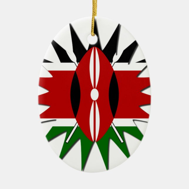 Kenya Star Keramik Ornament (Vorne)