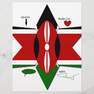 Kenya Star National Safari Flag Farben Liste