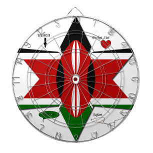 Kenya Star National Safari Flag Farben Liste Dartscheibe