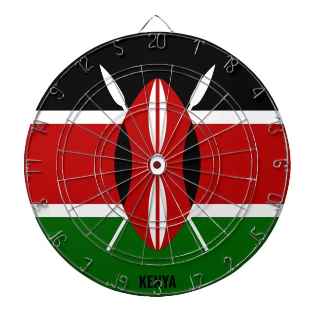 "Kenya Strikes!" Patriotic Dart Board Dartscheibe (vorne)