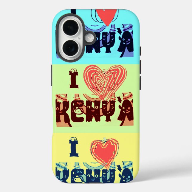 Kenya Travel Souvenir Pop Art Collection Case-Mate iPhone Hülle (Rückseite)