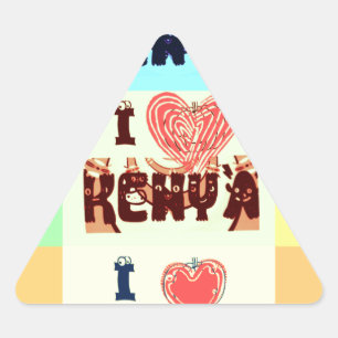 Kenya Travel Souvenir Pop Art Collection Dreieckiger Aufkleber