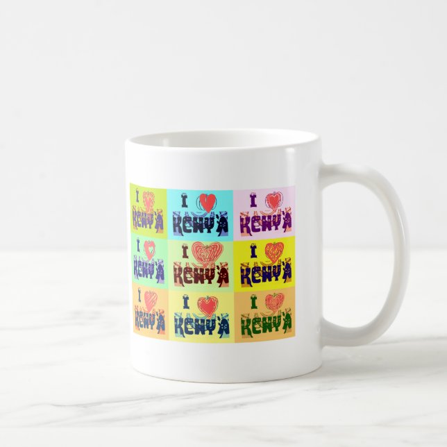 Kenya Travel Souvenir Pop Art Collection Tasse (Rechts)