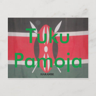 Kenya Tuko Pamoja Kenya wir zusammen Postkarte