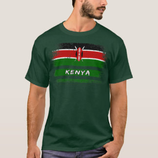 Kenya Vintage Flags Design Nairobi Gift T-Shirt