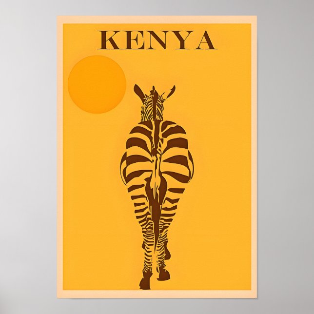 Kenya Vintage Travel Poster (Vorne)