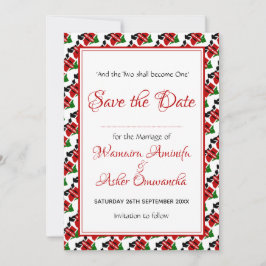 KENYA Wedding Christlich Custom Celebration RED Save The Date
