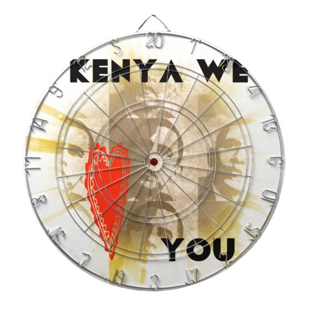 Kenya Wir Liebe Sie liebenswürdig perspektivisches Dartscheibe (vorne)