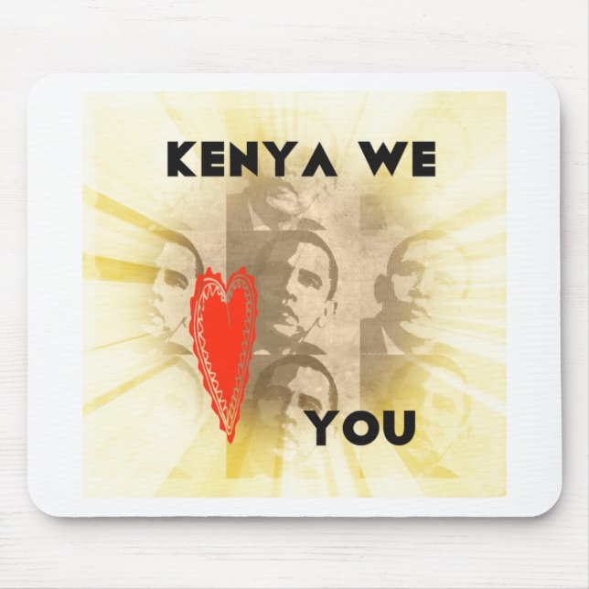 Kenya Wir Liebe Sie liebenswürdig perspektivisches Mousepad (Vorne)