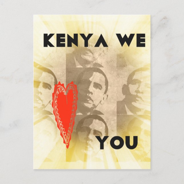 Kenya Wir Liebe Sie liebenswürdig perspektivisches Postkarte (Vorderseite)