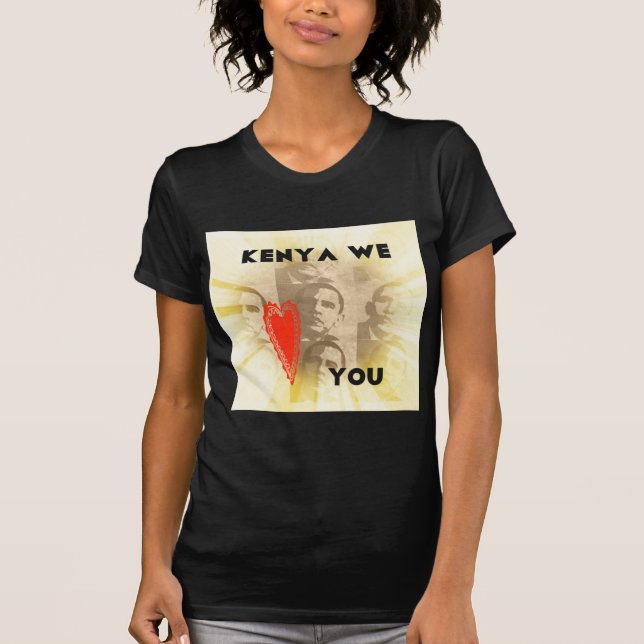 Kenya Wir Liebe Sie liebenswürdig perspektivisches T-Shirt (Vorderseite)