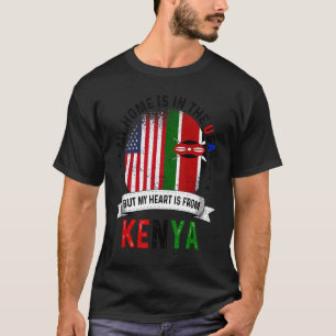 Kenyan American Patriot Heart ist aus Kenia Flag T-Shirt