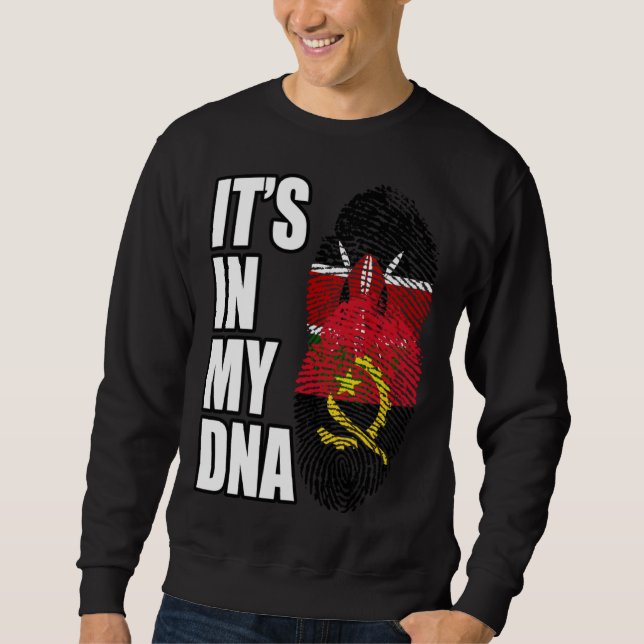 Kenyan And Angolan Mix DNA Heritage Flag Sweatshirt (Vorderseite)