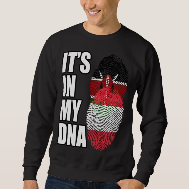 Kenyan And Austrian Mix DNA Heritage Flag Sweatshirt (Vorderseite)