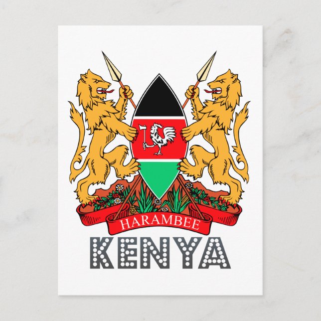 Kenyan Emblem Postkarte (Vorderseite)