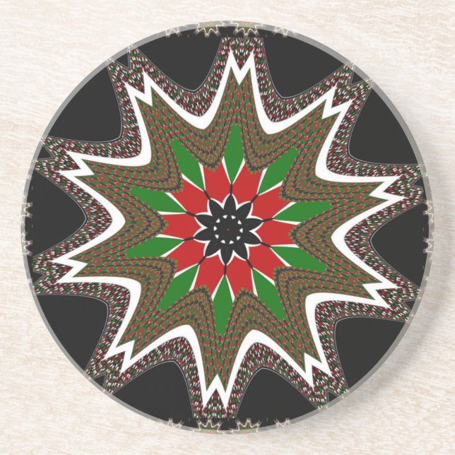 Kenyan Flag Colors Art Print/Graphic Getränkeuntersetzer (Vorne)