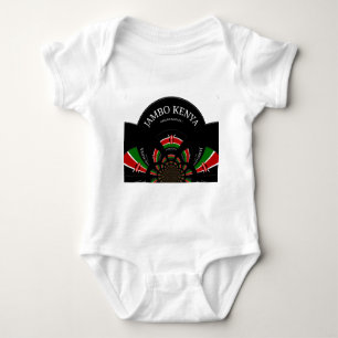 Kenyan Flag Inspiriert Jambo Willkommensdesign Art Baby Strampler