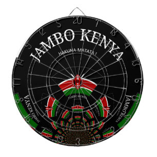 Kenyan Flag Inspiriert Jambo Willkommensdesign Art Dartscheibe