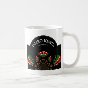 Kenyan Flag Inspiriert Jambo Willkommensdesign Art Kaffeetasse