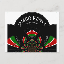 Kenyan Flag Inspiriert Jambo Willkommensdesign Art Postkarte