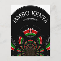Kenyan Flag Inspiriert Jambo Willkommensdesign Art