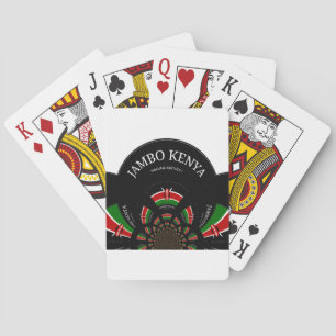 Kenyan Flag Inspiriert Jambo Willkommensdesign Art Spielkarten