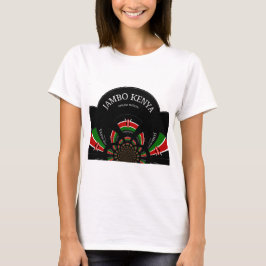 Kenyan Flag Inspiriert Jambo Willkommensdesign Art T-Shirt