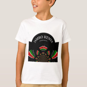Kenyan Flag Inspiriert Jambo Willkommensdesign Art T-Shirt