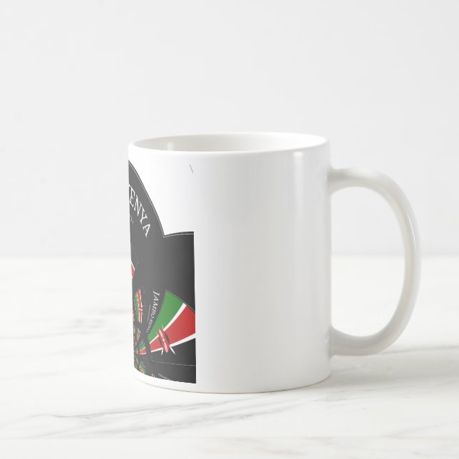 Kenyan Flag Inspiriert Jambo Willkommensdesign Art Tasse (Rechts)