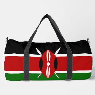 Kenyan Flag Patriotic Duffle Bag