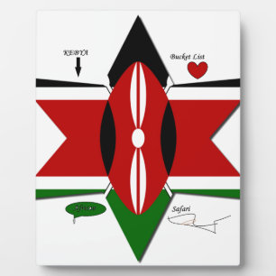 Kenyan Flag Safari Design: Liste der Bucket-Server Fotoplatte