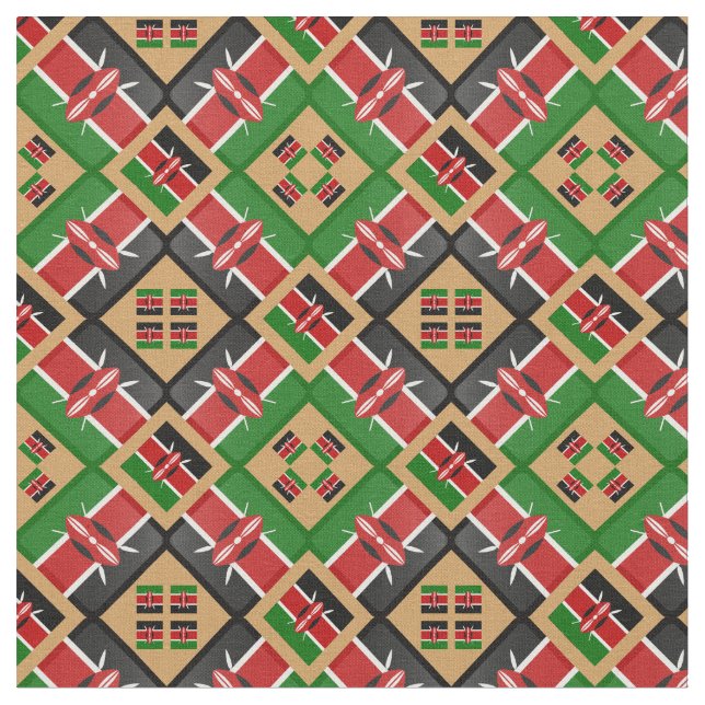 Kenyan Flag & Trendy Kenya Fabric Mode GLD Stoff (Nahaufnahme)