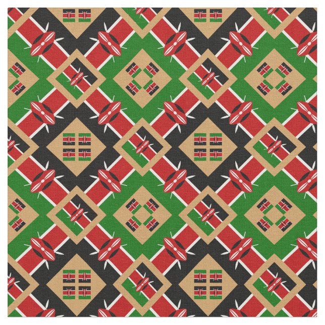 Kenyan Flag & Trendy Kenya Fabric Mode GLD Stoff (Nahaufnahme)
