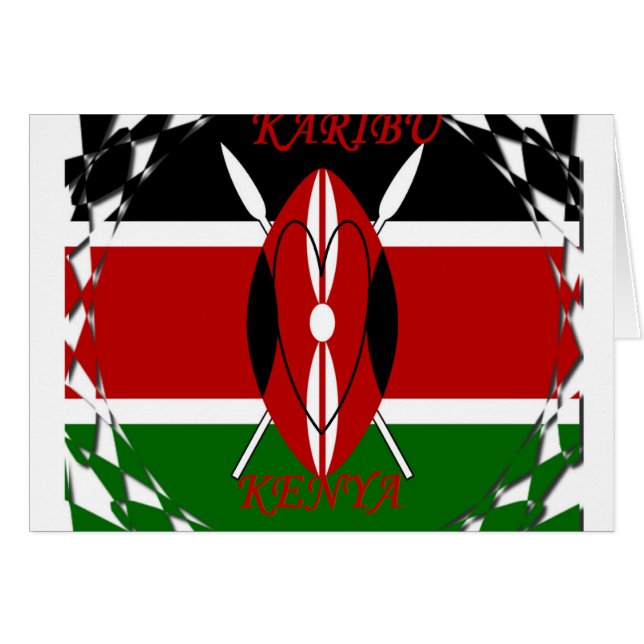 Kenyan Flag Unity: Tuko Pamoja Design (Vorderseite (Horizontal))