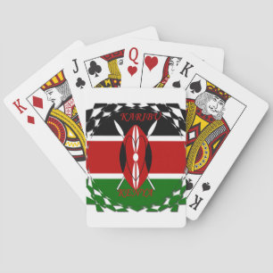 Kenyan Flag Unity: Tuko Pamoja Design Spielkarten