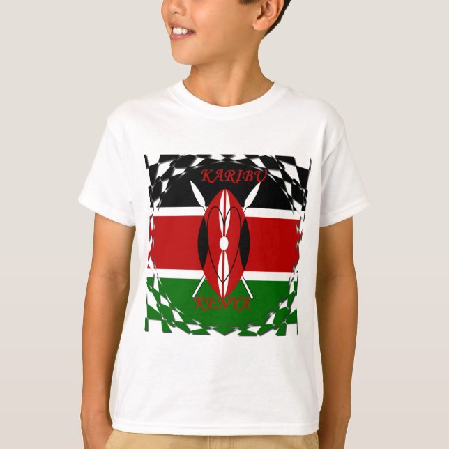 Kenyan Flag Unity: Tuko Pamoja Design T-Shirt (Vorderseite)