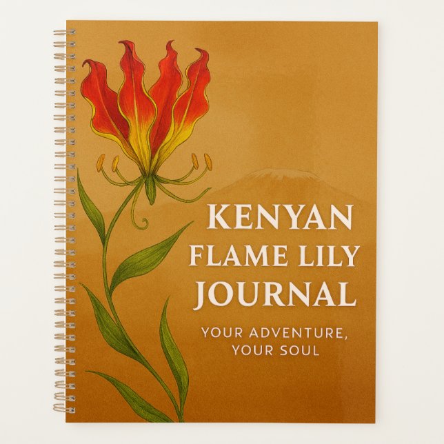 Kenyan Flame Lily Journal – Soulful Notebook  Planer (Vorderseite)